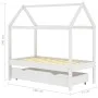 Children's bed frame and white pine wood drawer 70x140cm by vidaXL, Cribs and beds for children - Ref: Foro24-322139, Price: ...