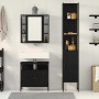 Juego de Gabinetes de Baño 3 pcs Roble negro 33 x 33 x 185.5 cm