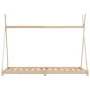 Estructura de cama infantil de madera maciza de pino 80x160 cm de vidaXL, Cunas y camas para niños - Ref: Foro24-283356, Prec...