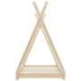 Solid pine wood children's bed frame 80x160 cm by vidaXL, Cribs and beds for children - Ref: Foro24-283356, Price: 90,77 €, D...