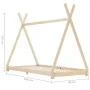 Solid pine wood children's bed frame 80x160 cm by vidaXL, Cribs and beds for children - Ref: Foro24-283356, Price: 90,77 €, D...