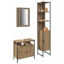 Juego de muebles de baño 3 pcs Roble artisan 33 x 33 x 185.5 cm