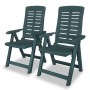 Green plastic 3-piece garden bistro table and chairs set by vidaXL, Garden sets - Ref: Foro24-275078, Price: 218,31 €, Discou...