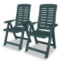 Green plastic 3-piece garden bistro table and chairs set by vidaXL, Garden sets - Ref: Foro24-275078, Price: 225,31 €, Discou...