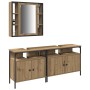 Unidades de Tocador de Baño 3 pcs Marrón 80 x 30 x 60 cm