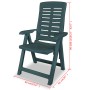 Green plastic 3-piece garden bistro table and chairs set by vidaXL, Garden sets - Ref: Foro24-275078, Price: 218,31 €, Discou...