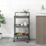 Kitchen cart 3 levels iron and ABS gray 42x35x85 cm by vidaXL, Kitchen and dining carts - Ref: Foro24-336337, Price: 33,42 €,...