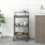 Kitchen cart 3 levels iron and ABS gray 42x35x85 cm by vidaXL, Kitchen and dining carts - Ref: Foro24-336337, Price: 32,68 €,...