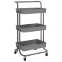 Kitchen cart 3 levels iron and ABS gray 42x35x85 cm by vidaXL, Kitchen and dining carts - Ref: Foro24-336337, Price: 33,42 €,...