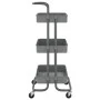 Kitchen cart 3 levels iron and ABS gray 42x35x85 cm by vidaXL, Kitchen and dining carts - Ref: Foro24-336337, Price: 32,68 €,...