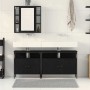 Unidades de Tocador de Baño 3 pcs Negro 80 x 30 x 60 cm