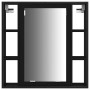 Unidades de Tocador de Baño 3 pcs Negro 80 x 30 x 60 cm