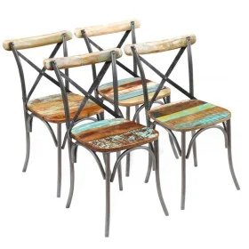 Esszimmerstühle 4 Einheiten aus massivem recyceltem Holz von vidaXL, Essstühle - Ref: Foro24-274395, Preis: 503,46 €, Rabatt: %