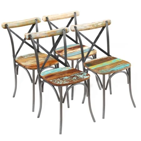 Esszimmerstühle 4 Einheiten aus massivem recyceltem Holz von vidaXL, Essstühle - Ref: Foro24-274395, Preis: 503,46 €, Rabatt: %