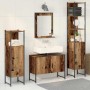 Juego de muebles de baño 4 pcs Marrón 33 x 33 x 185.5 cm