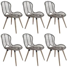 Dining chairs 6 units brown natural rattan by vidaXL, dining chairs - Ref: Foro24-275839, Price: 456,29 €, Discount: %