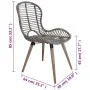 Esszimmerstühle 6 Einheiten braunes Naturrattan von vidaXL, Essstühle - Ref: Foro24-275839, Preis: 456,27 €, Rabatt: %