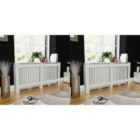 Radiator covers 2 units white MDF 172 cm by vidaXL, Accessories for heating radiators - Ref: Foro24-276005, Price: 177,99 €, ...