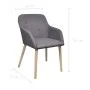 Dining chairs 6 pcs light gray fabric and solid oak wood by vidaXL, dining chairs - Ref: Foro24-270573, Price: 667,07 €, Disc...