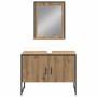 Juego de muebles de baño 4 pcs Marrón 33 x 33 x 185.5 cm