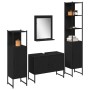 Juego de muebles de baño 4 pcs Negro 33 x 33 x 185.5 cm