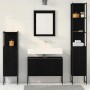 Juego de muebles de baño 4 pcs Negro 33 x 33 x 185.5 cm