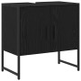 Juego de muebles de baño 4 pcs Negro 33 x 33 x 185.5 cm