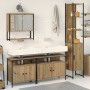 Juego de muebles de baño 4 pcs Roble artisan 33 x 33 x 185.5 cm