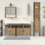 Juego de muebles de baño 4 pcs Roble artisan 33 x 33 x 185.5 cm