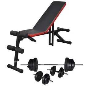 Abdominal bench with dumbbell and weights 60.5 kg by vidaXL, Weight lifting machines - Ref: Foro24-275348, Price: 298,42 €, D...