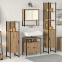 Juego de muebles de baño 4 pcs Roble artisan 33 x 33 x 185.5 cm