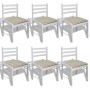 Sillas de comedor 6 unidades madera maciza y terciopelo blanco de vidaXL, Sillas de comedor - Ref: Foro24-272092, Precio: 234...