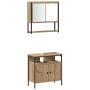 Juego de muebles de baño 4 pcs Roble artisan 33 x 33 x 185.5 cm