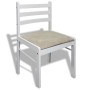 Sillas de comedor 6 unidades madera maciza y terciopelo blanco de vidaXL, Sillas de comedor - Ref: Foro24-272092, Precio: 234...
