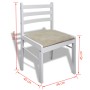 Sillas de comedor 6 unidades madera maciza y terciopelo blanco de vidaXL, Sillas de comedor - Ref: Foro24-272092, Precio: 234...
