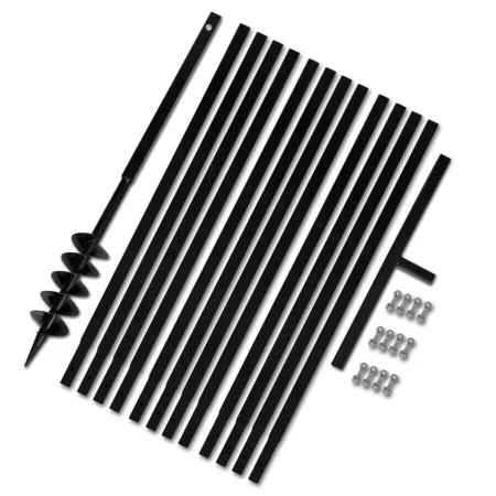 Earth Drill With Handle 100 mm With Extension Tube 13 M Steel by vidaXL, Helical augers - Ref: Foro24-270521, Price: 145,90 €...