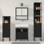 Juego de muebles de baño 4 pcs Roble negro 33 x 33 x 185.5 cm