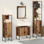 Juego de muebles de baño 4 pcs Marrón 33 x 33 x 185.5 cm