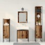 Juego de muebles de baño 4 pcs Marrón 33 x 33 x 185.5 cm