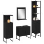 Juego de muebles de baño 4 pcs Negro 33 x 33 x 185.5 cm