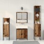 Juego de muebles de baño 4 pcs Marrón 33 x 33 x 185.5 cm