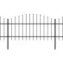 Gartenzaun mit Speerspitzen Stahl schwarz (1-1,25)x5,1 m von vidaXL, Zaunpaneele - Ref: Foro24-277723, Preis: 236,40 €, Rabat...