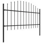 Gartenzaun mit Speerspitzen Stahl schwarz (1-1,25)x5,1 m von vidaXL, Zaunpaneele - Ref: Foro24-277723, Preis: 236,40 €, Rabat...