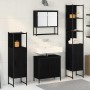 Juego de muebles de baño 4 pcs Negro 33 x 33 x 185.5 cm