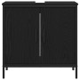 Juego de muebles de baño 4 pcs Negro 33 x 33 x 185.5 cm