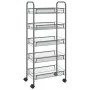 Carrito de cocina 5 niveles hierro gris 46x26x105 cm de vidaXL, Carros de cocina y comedor - Ref: Foro24-336330, Precio: 53,3...