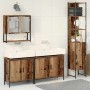 Juego de muebles de baño 4 pcs Marrón 33 x 33 x 185.5 cm