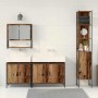 Juego de muebles de baño 4 pcs Marrón 33 x 33 x 185.5 cm
