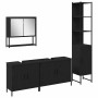 Juego de muebles de baño 4 pcs Negro 33 x 33 x 185.5 cm