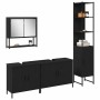 Juego de muebles de baño 4 pcs Negro 33 x 33 x 185.5 cm